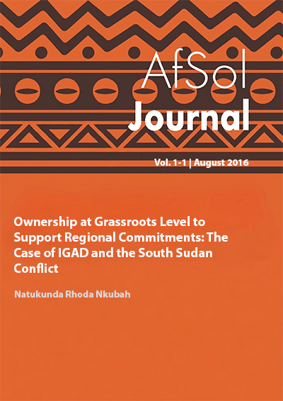 Ownership at Grassroots Level to Support Regional Commitments: The Case of  IGAD and the South Sudan Conflict