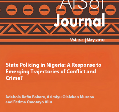State Policing in Nigeria: A Response to Emerging  Trajectories of Conflict and Crime?