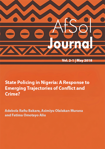 State Policing in Nigeria: A Response to Emerging  Trajectories of Conflict and Crime?