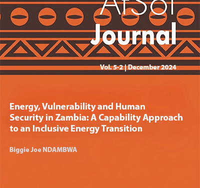Energy, Vulnerability and Human Security in Zambia: A Capability  Approach to an Inclusive Energy Transition