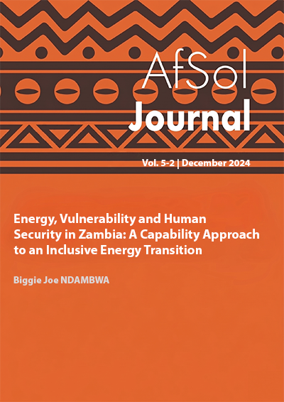 Energy, Vulnerability and Human Security in Zambia: A Capability  Approach to an Inclusive Energy Transition