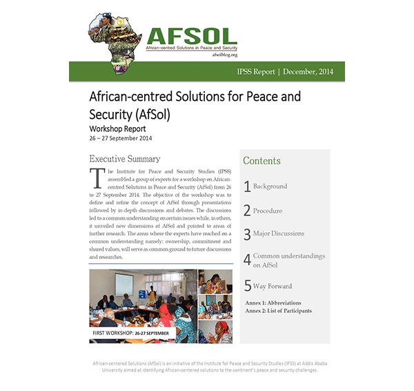 African-Centred Solutions for Peace and Security (AfSol) Report