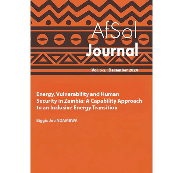 Energy, Vulnerability and Human Security in Zambia: A Capability  Approach to an Inclusive Energy Transition